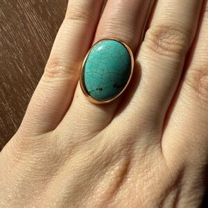 Gold and Turquoise Ring